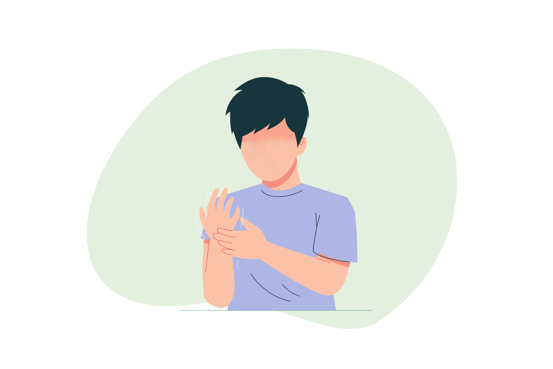 Immagine rappresentativa di persona con eczema delle mani